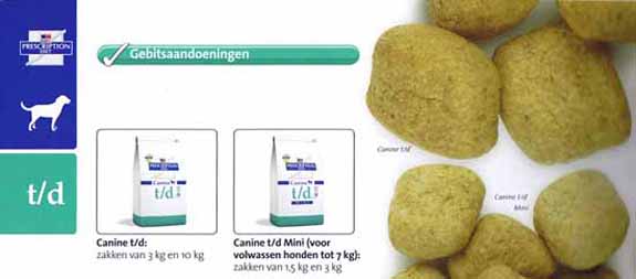 T/D hond is er in diverse groottes.